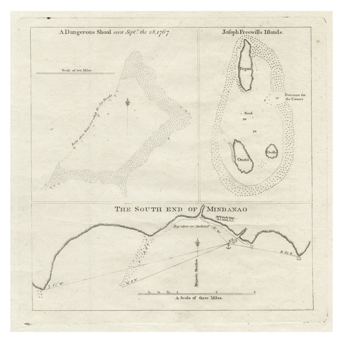 Rare Map of the Philippines; Joseph Freewills Island & Mindanao South End, 1773