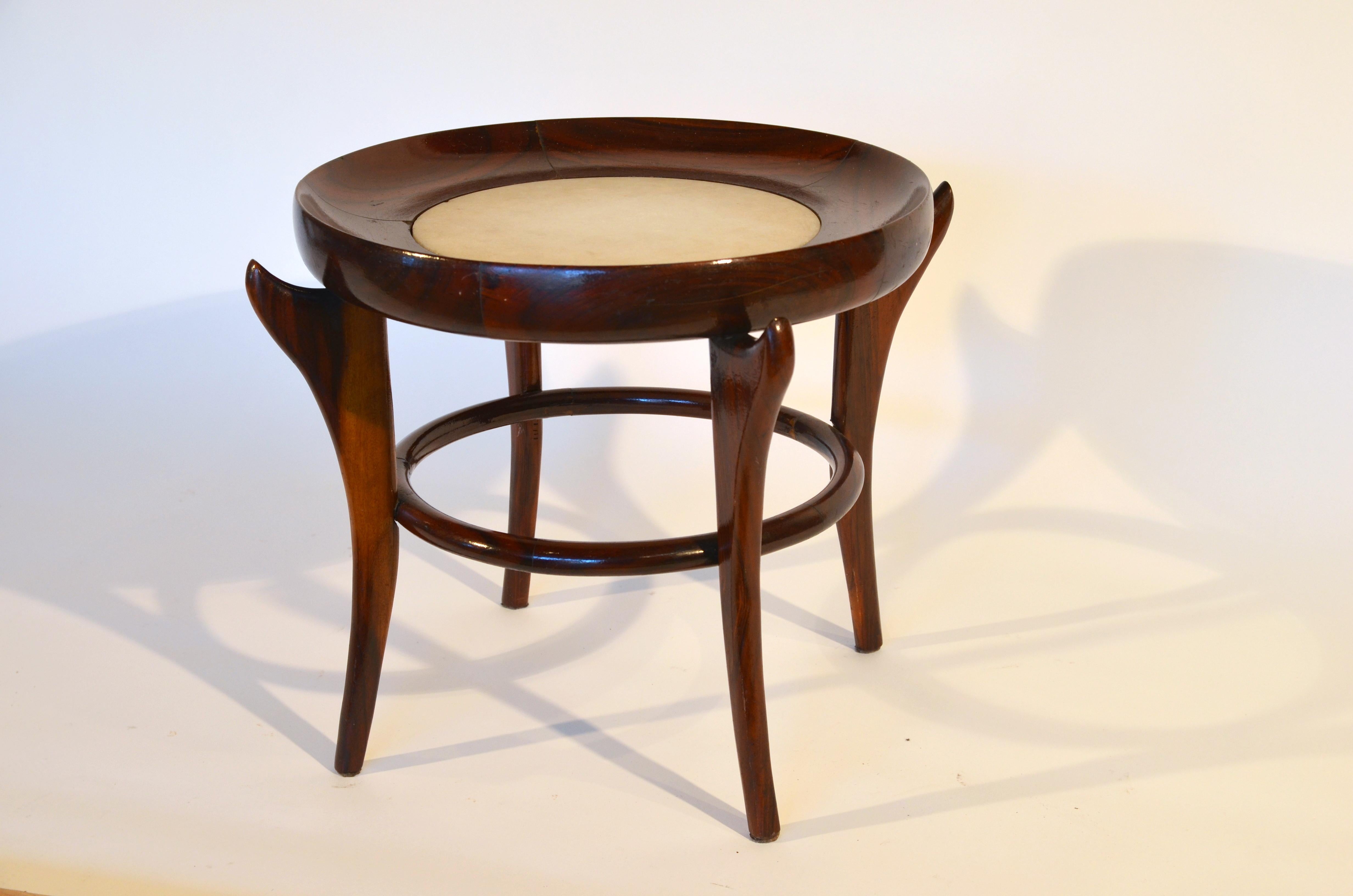 Modern Rare 'Maracana' Brazilian Jacaranda Side Table by Guiseppe Scapinelli