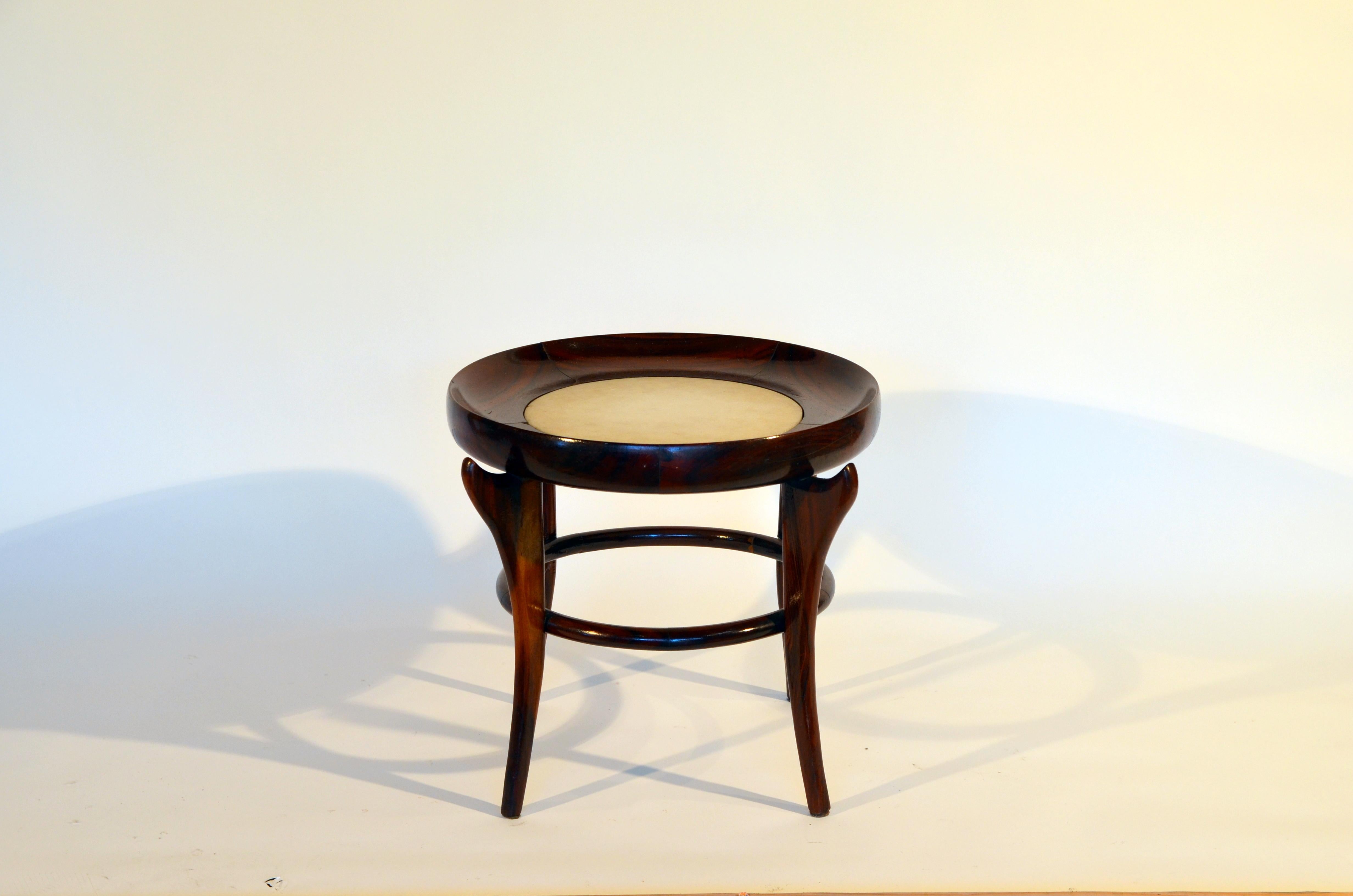 Rare 'Maracana' Brazilian Jacaranda Side Table by Guiseppe Scapinelli In Excellent Condition In Los Angeles, CA