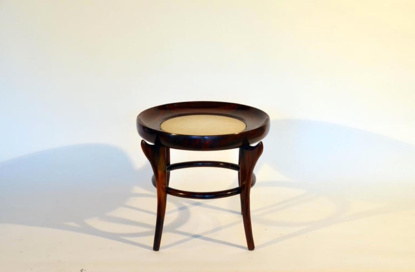 Rare 'Maracana' Brazilian Jacaranda Side Table by Guiseppe Scapinelli In Excellent Condition In Los Angeles, CA