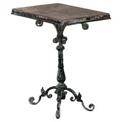 Rare Marble and Steel Display Table From France, Circa 1900