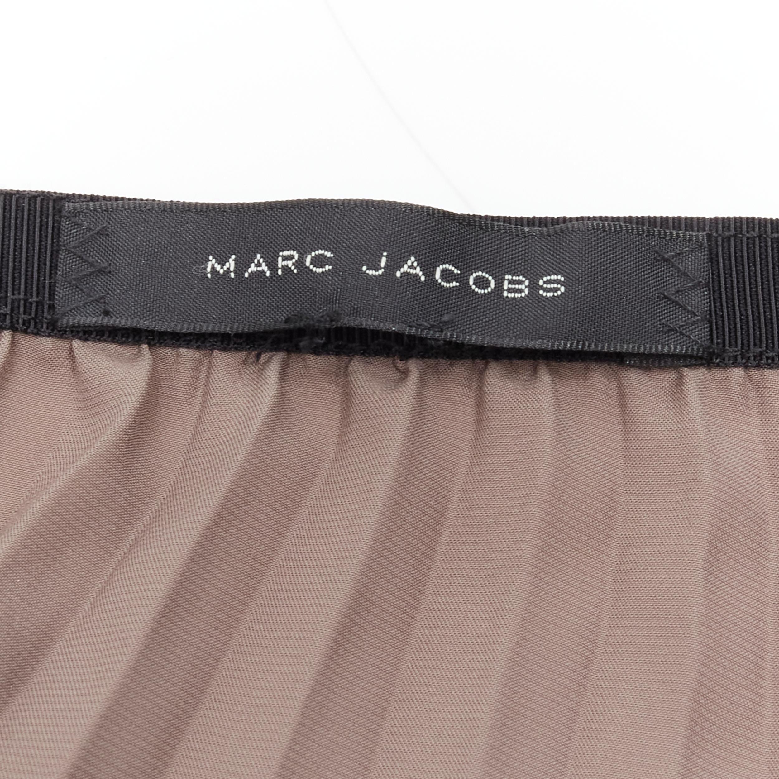 rare MARC JACOBS punk Pizza graffiti Cola print silver pleated skirt S For Sale 1