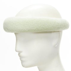 rare MARC JACOBS Stephen Jones 2008 light green wool funky padded headband