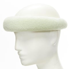 rare MARC JACOBS Stephen Jones 2008 light green wool funky padded headband