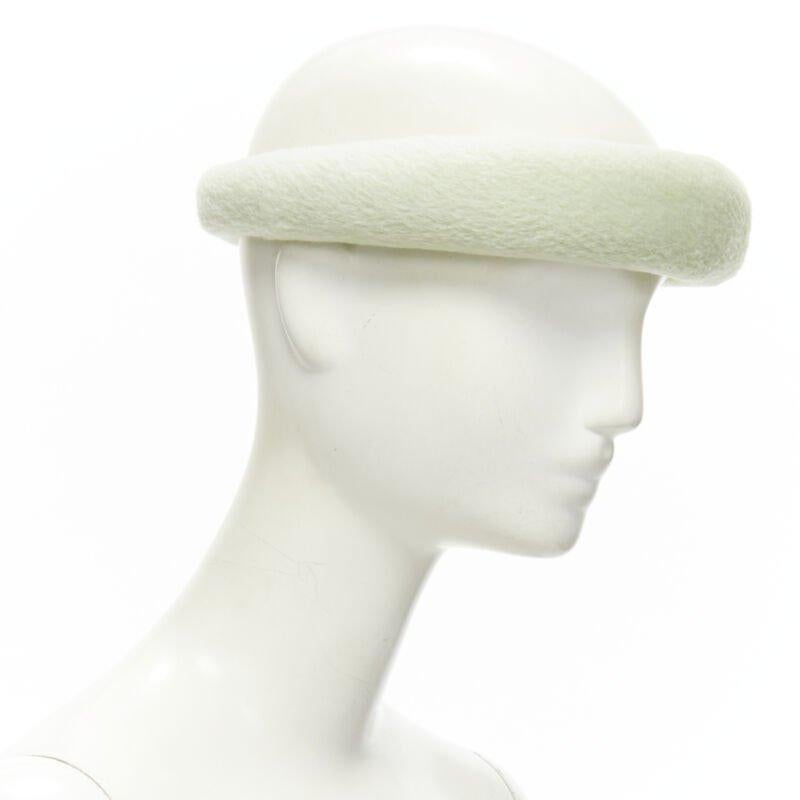 Gray rare MARC JACOBS Stephen Jones 2008 light green wool funky padded headband