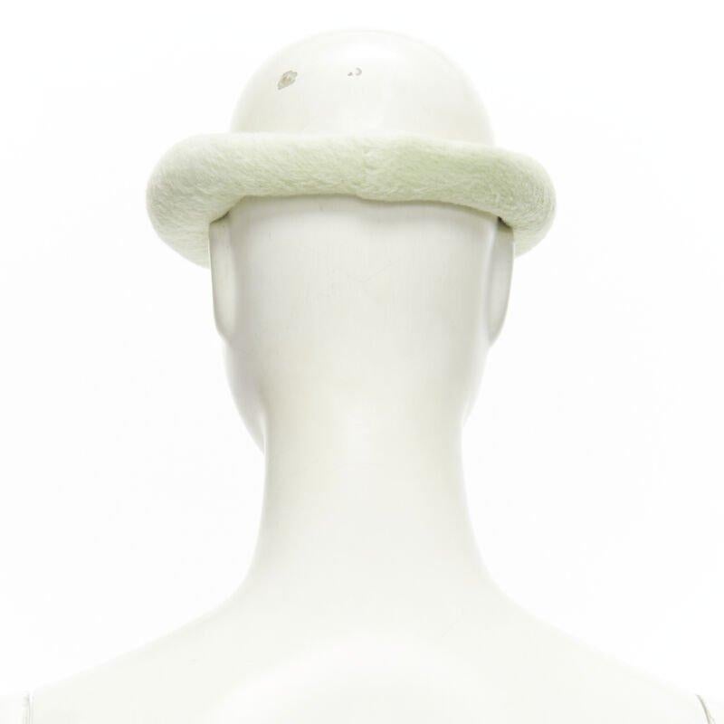 Women's rare MARC JACOBS Stephen Jones 2008 light green wool funky padded headband