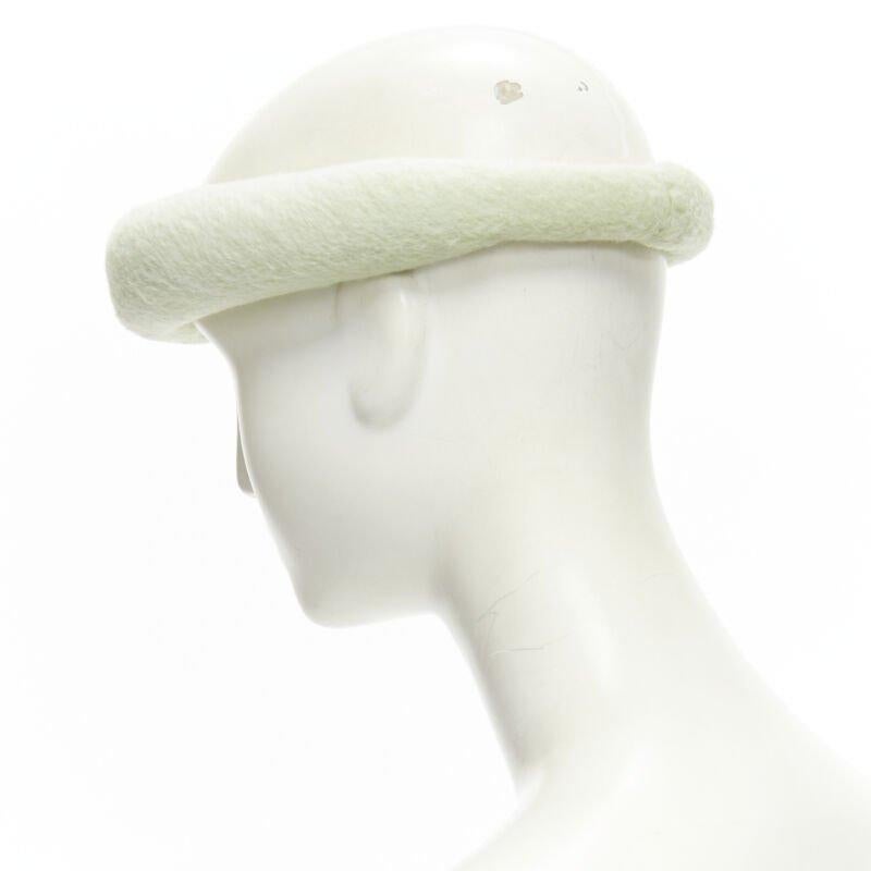 rare MARC JACOBS Stephen Jones 2008 light green wool funky padded headband 1