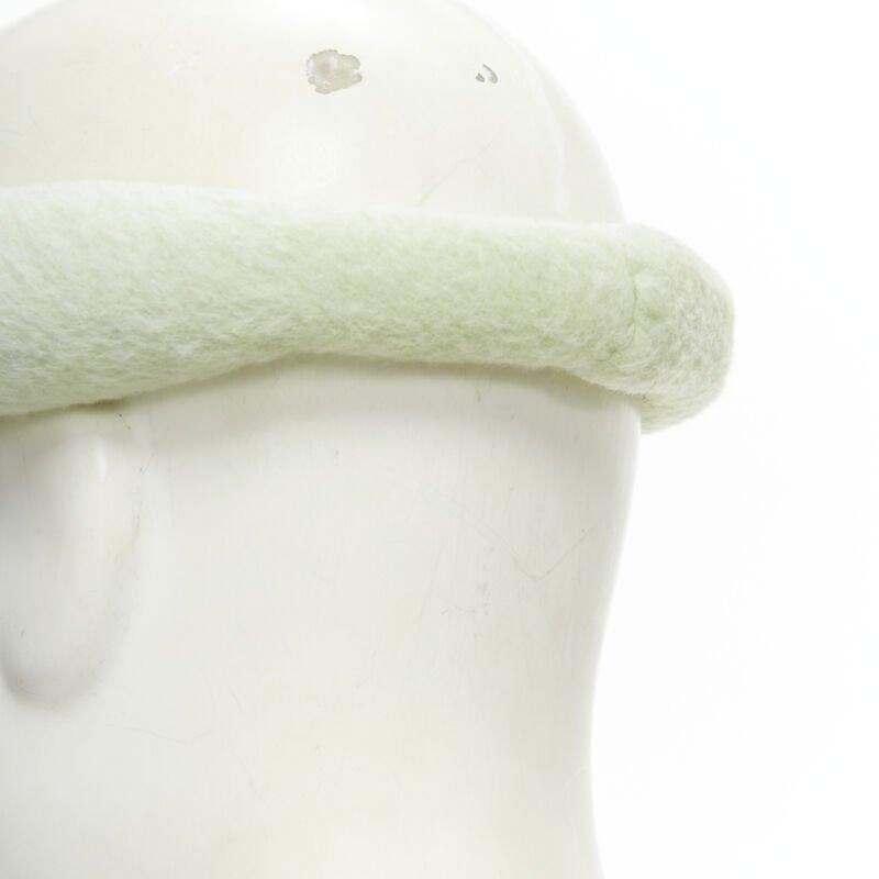 rare MARC JACOBS Stephen Jones 2008 light green wool funky padded headband 2
