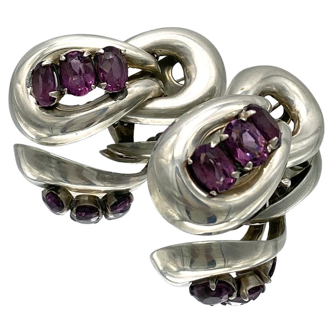 De las mujeres Raros pendientes de plata de ley Marcel Boucher Parisina en venta