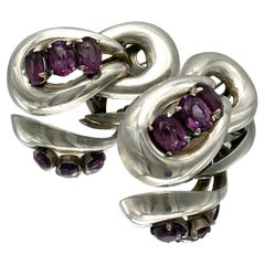 Rari orecchini a goccia in argento Marcel Boucher Parisina