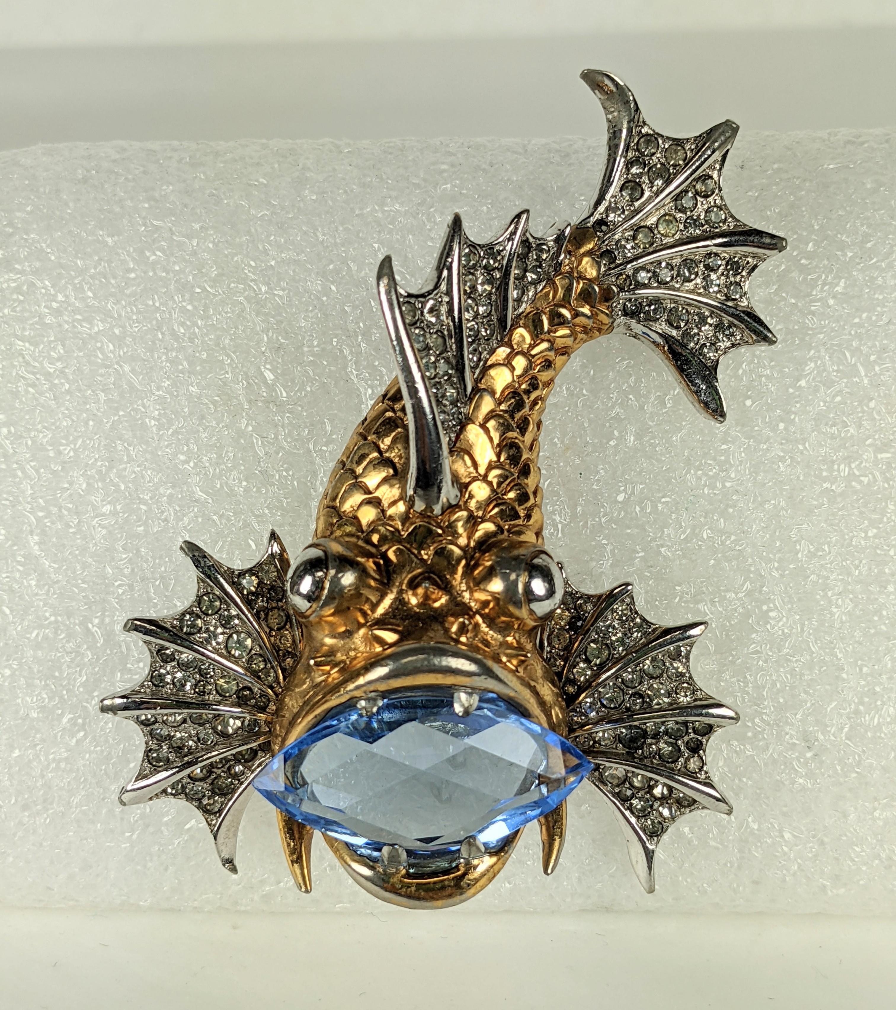 Women's or Men's Rare Marcel Boucher Rock Fish Brooch For Sale