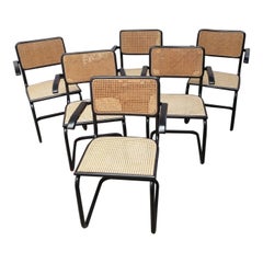 Rare Marcel Breuer Cesca Chairs - Complete Black Edition, Italian Made (1970s)