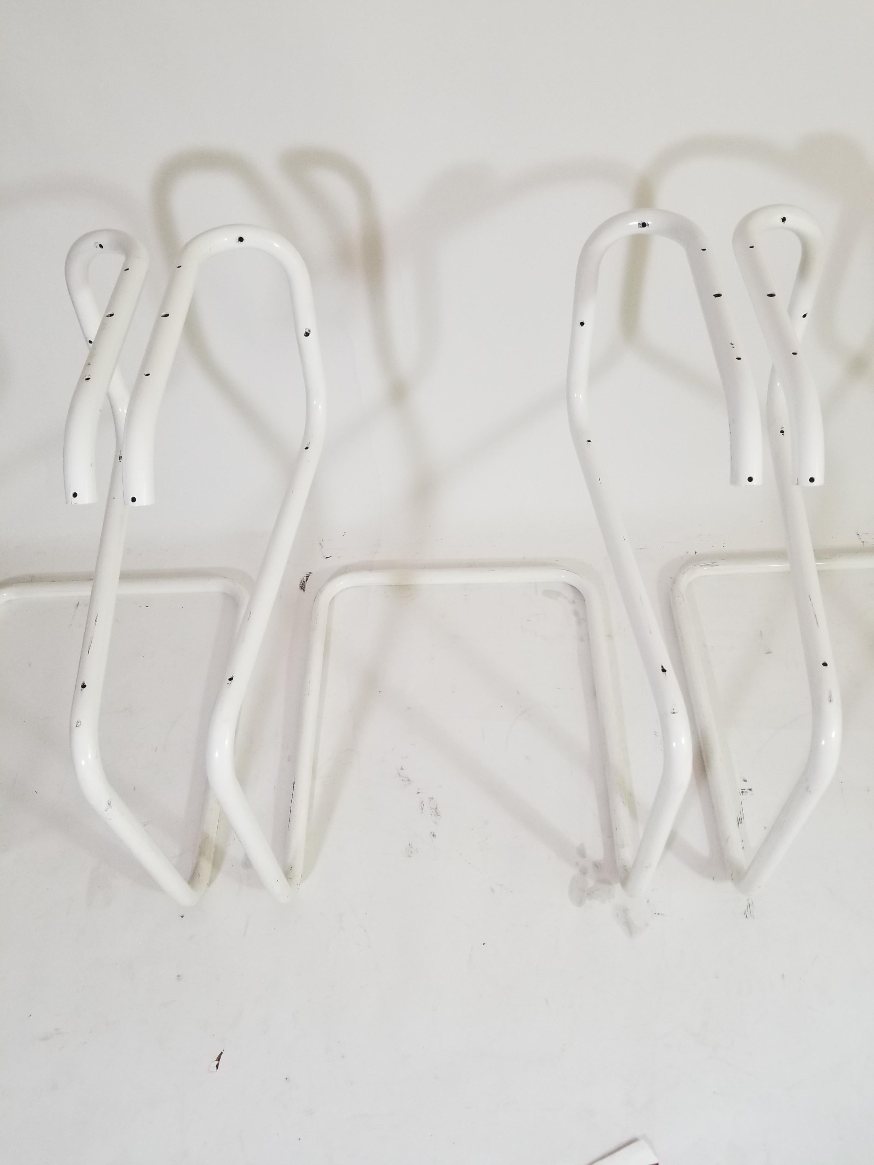 Mid-Century Modern Rare Marcel Breuer Cesca Knoll Frames in White Powder Coating Set of 4 For Sale