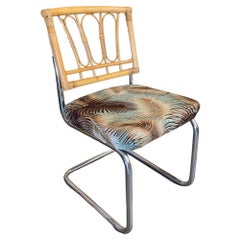 Rare Restored Marcel Breuer Rattan Back Chrome "cesca" Chairs By Virco, Set of 4