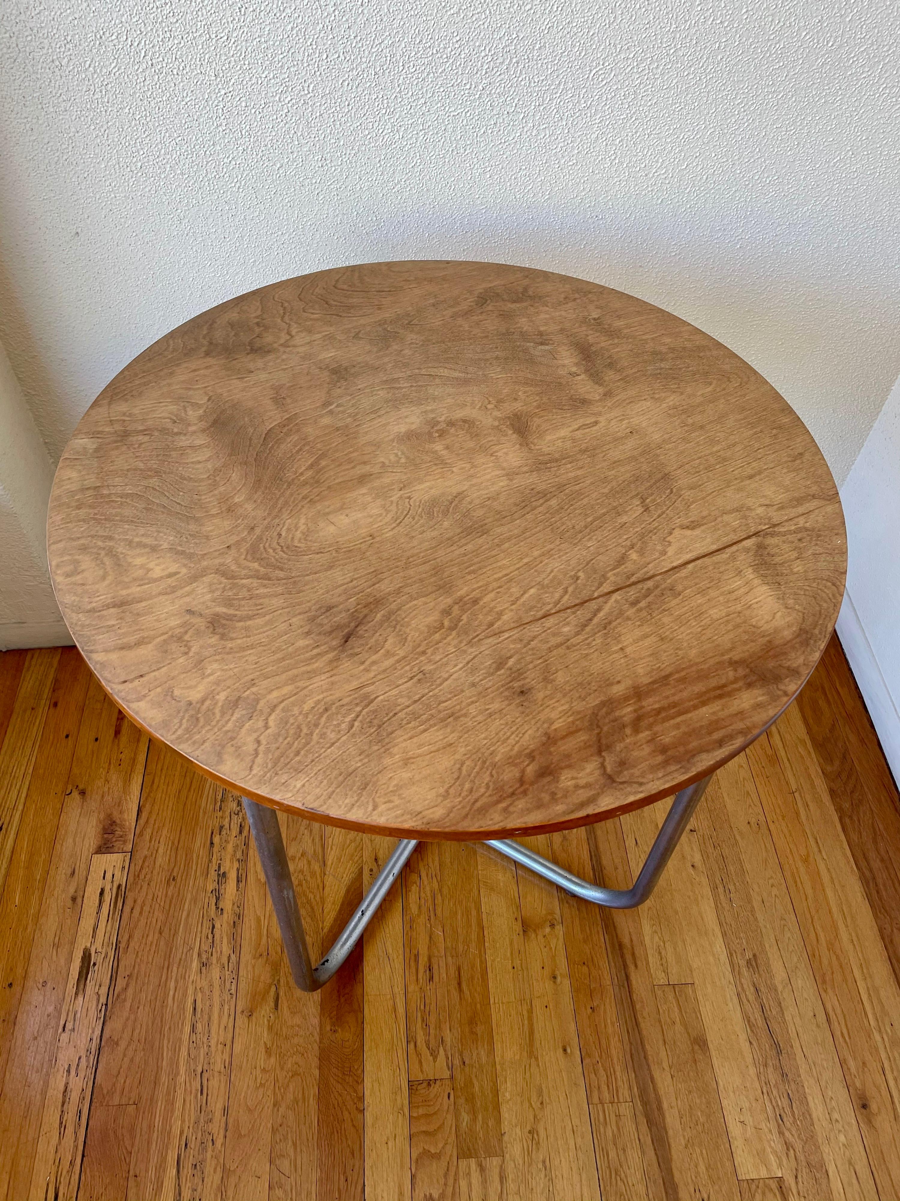 Art déco Rare Marcel Breuer Petite Table Cocktail Dîner Modèle B27