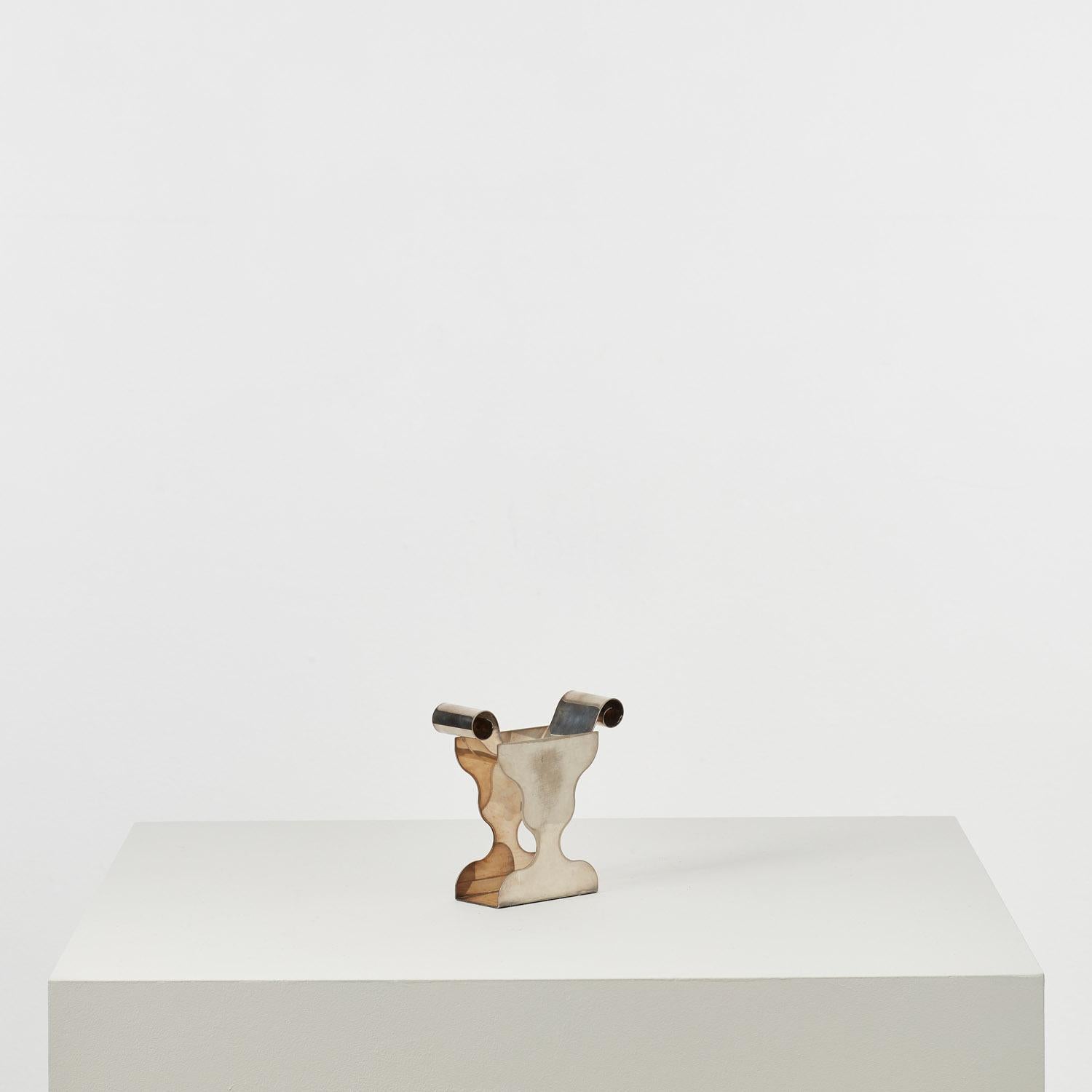 Post-Modern Rare Marco Zanini silver-plated chalice - Italy, late 20th C
