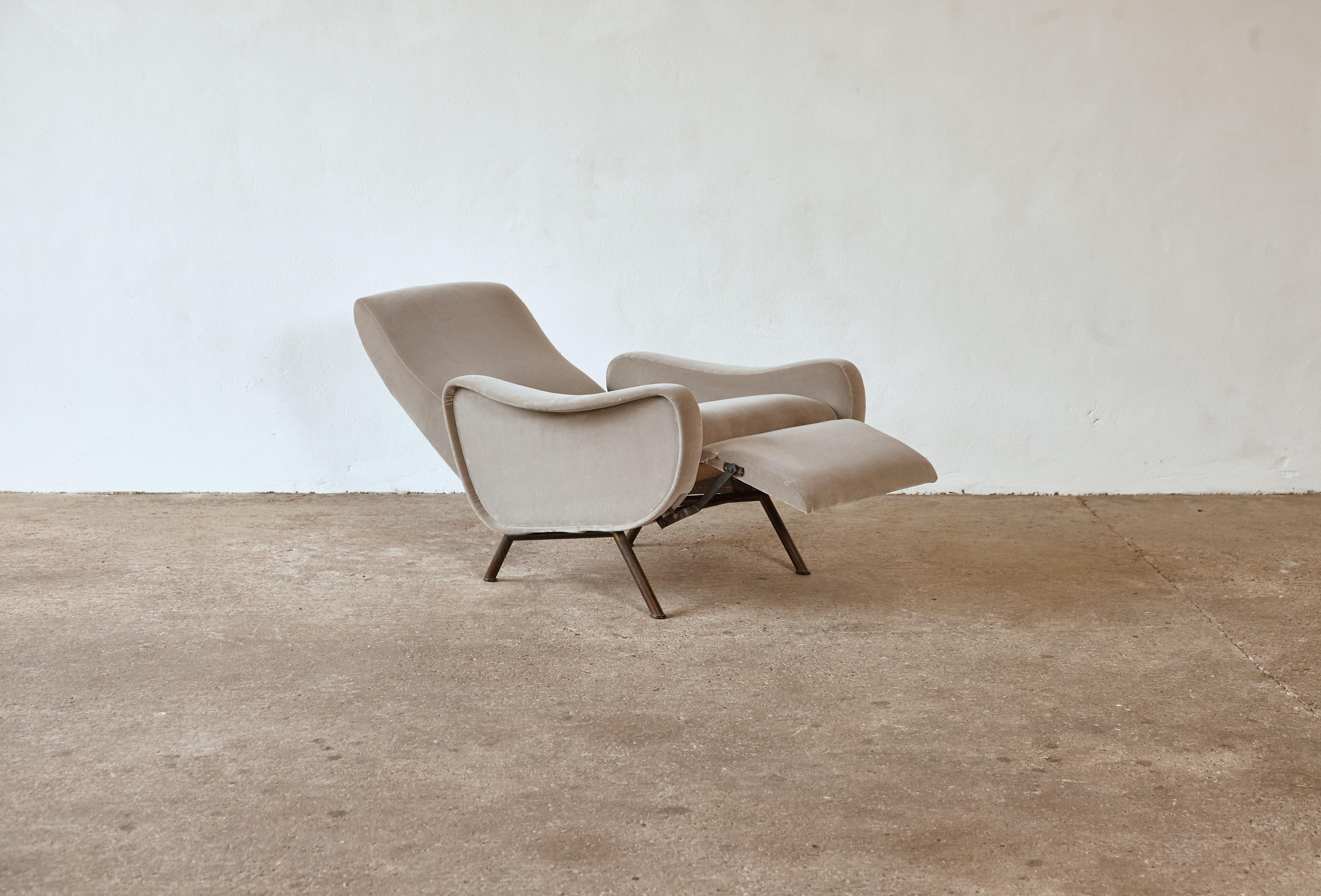 Rare Marco Zanuso Reclining Lady Chair No. 2, Pizetti Roma, Italy, 1960s 3