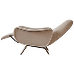 Rare Marco Zanuso Reclining Lady Chair No. 2, Pizetti Roma, Italy, 1960s