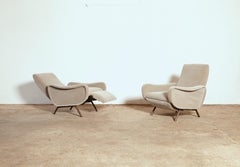 Rare Marco Zanuso Reclining Lady Chairs, Pizetti Roma, Italy, 1960s