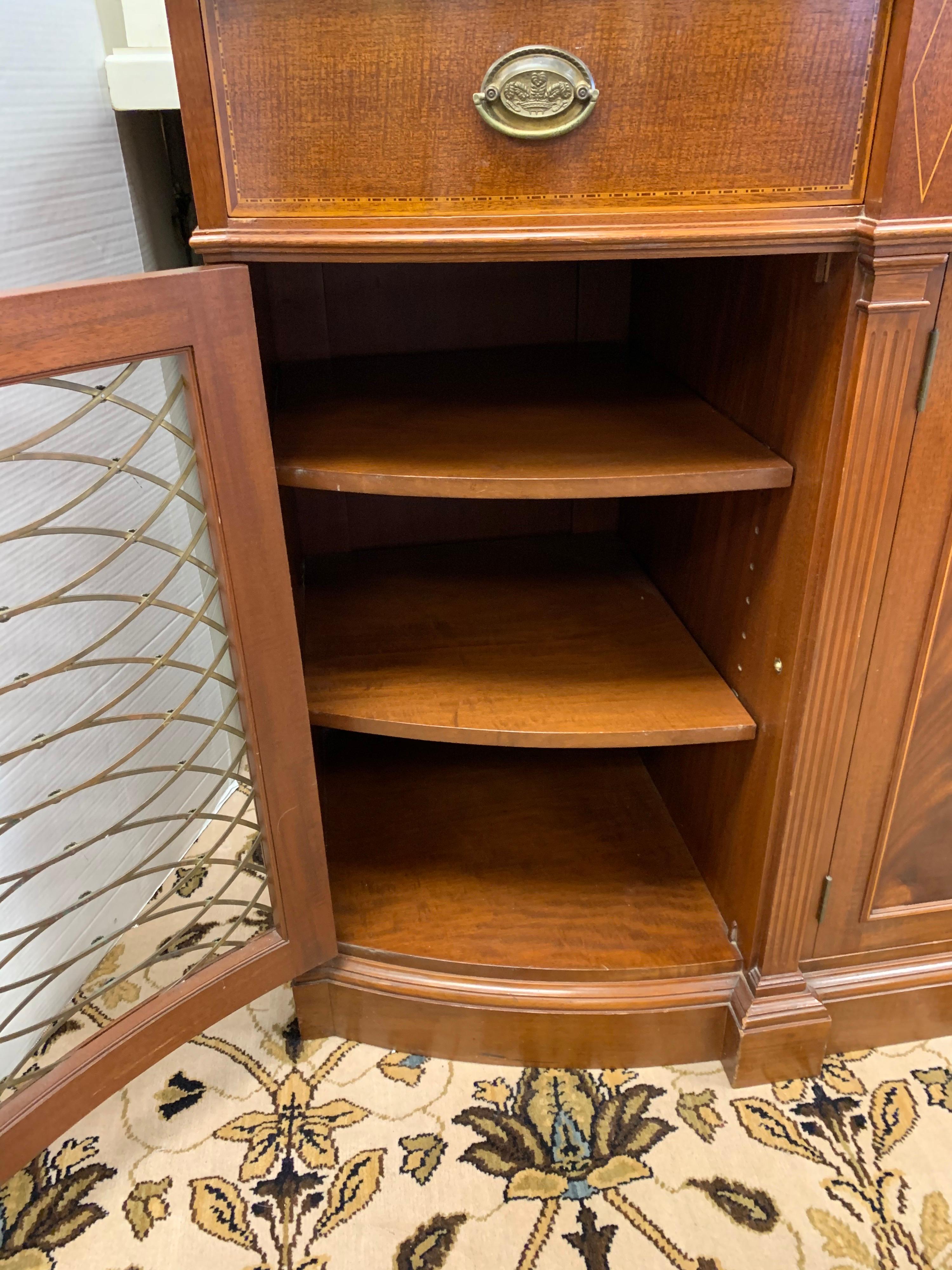 Rare American Federal Handcrafted Margolis Mahogany Sideboard Credenza 7