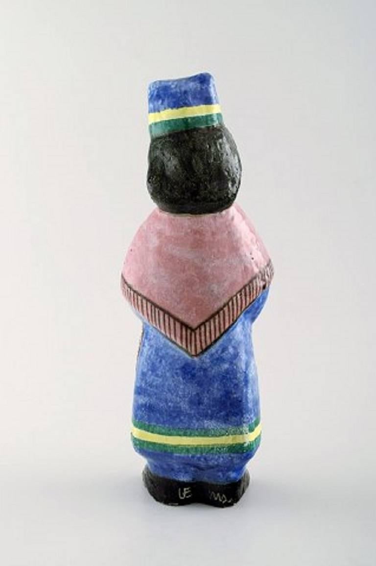 Scandinavian Modern Rare Mari Simmulson Figure of Woman, Ceramics, Upsala-Ekeby