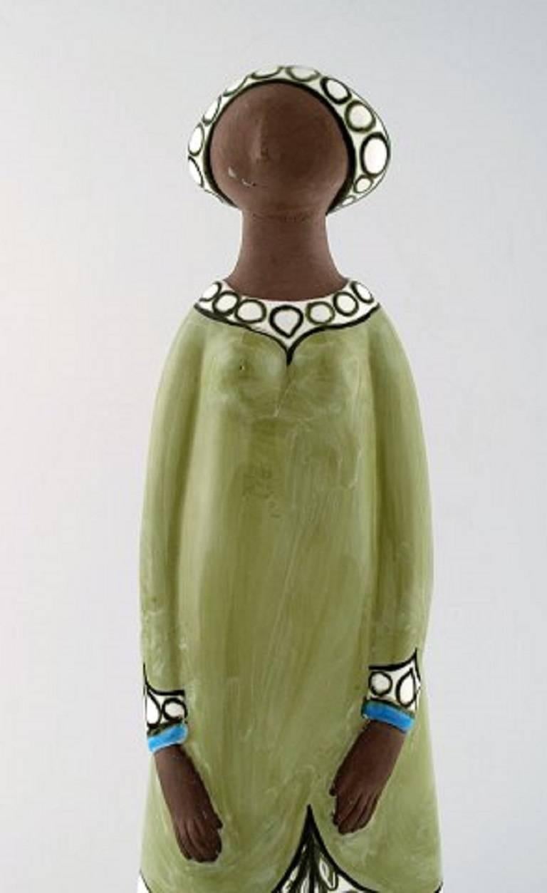 Rare Mari Simmulson Figure of Woman, Ceramics, Upsala-Ekeby In Excellent Condition In Copenhagen, DK