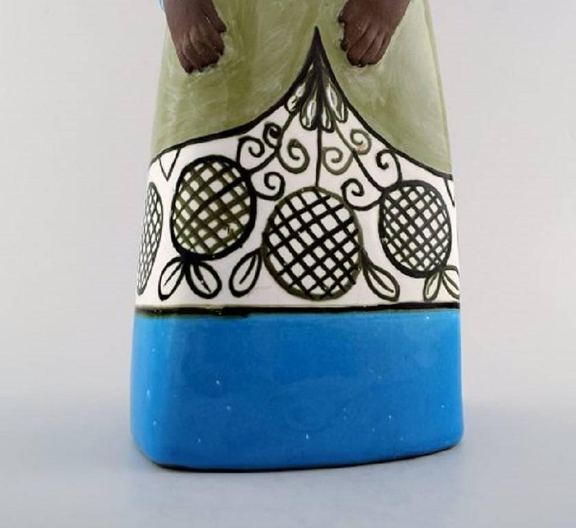 Mid-20th Century Rare Mari Simmulson Figure of Woman, Ceramics, Upsala-Ekeby