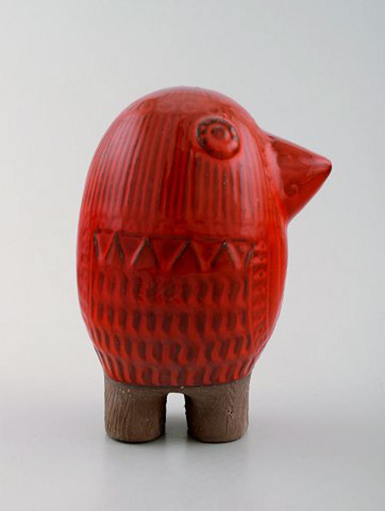 Rare Mari Simmulson for Upsala Ekeby, figure of bird, red glazed ceramic.
Measures: 15.5 cm. x 10 cm.
In perfect condition.
Stamped.