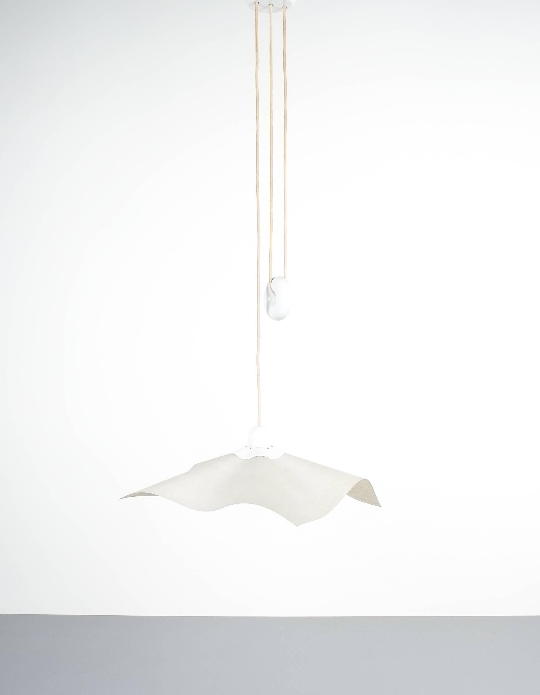 Plastic Rare Mario Bellini Area Counterweight Pendant Lamp by Artemide, Italy, 1976