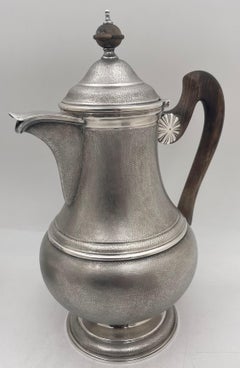 Rare Mario Buccellati Sterling Silver 4-Piece Tea&Coffee Set w Satin Finish