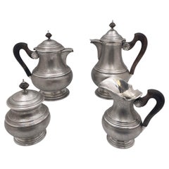 Used Rare Mario Buccellati Sterling Silver 4-Piece Tea&Coffee Set w Satin Finish SALE
