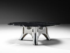 Rare Martin Visser 'Bumper' Coffee Table in Metal and Marble