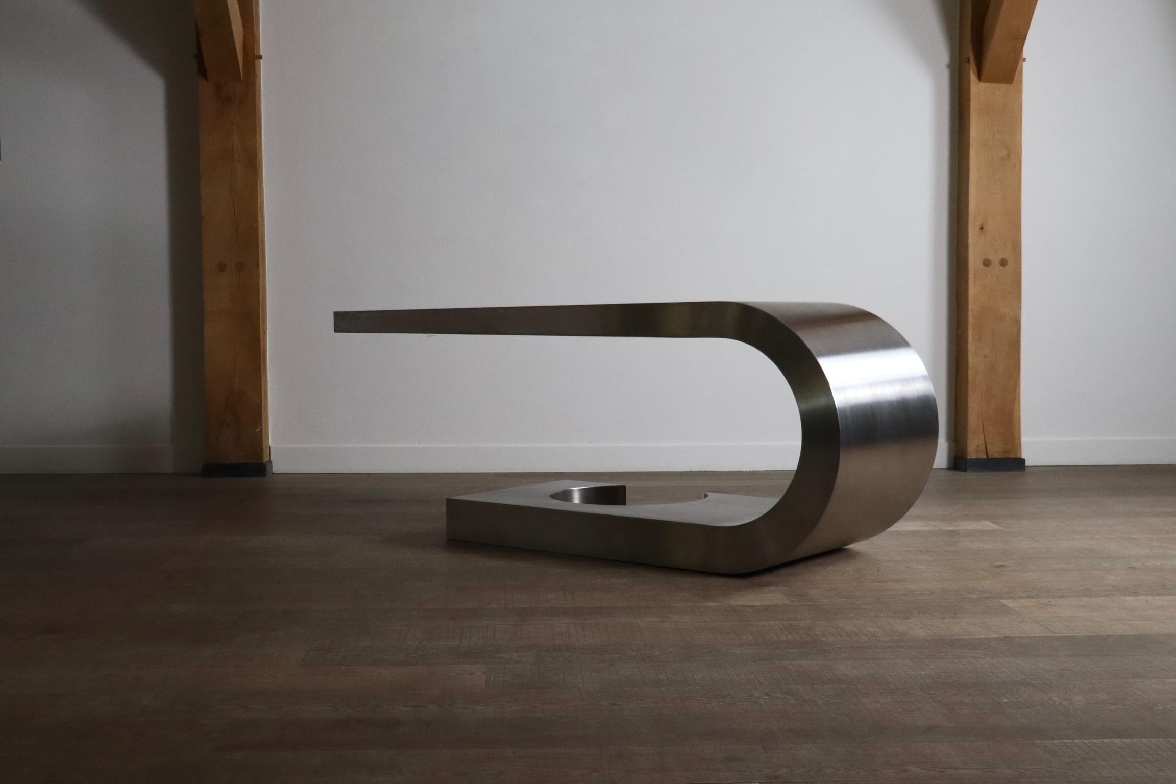 Seltener Marzio Cecchi Stahl-Diapason-Schreibtisch für Studio Most Firenze, 1970er Jahre im Angebot 6