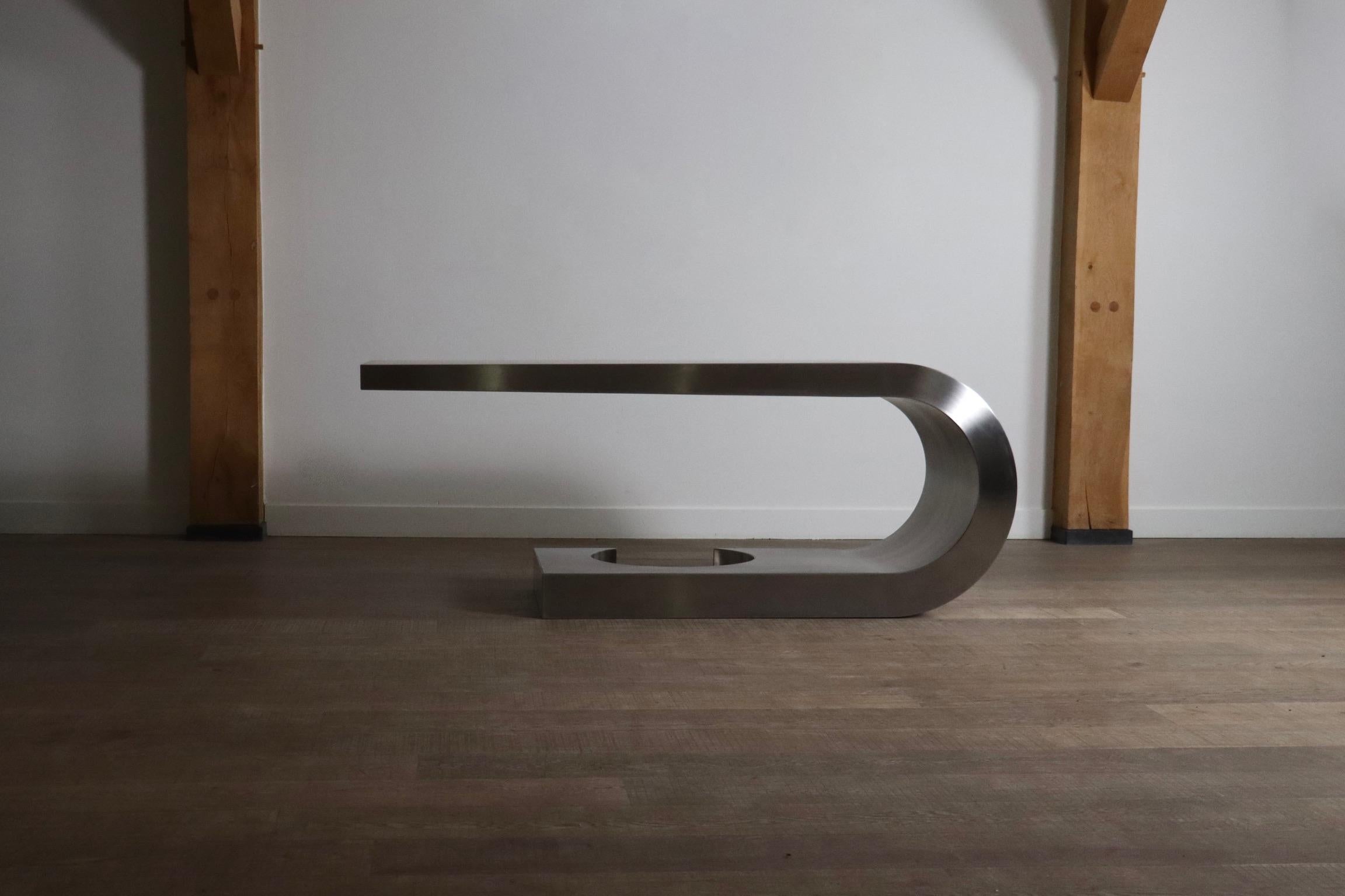 Seltener Marzio Cecchi Stahl-Diapason-Schreibtisch für Studio Most Firenze, 1970er Jahre im Zustand „Gut“ im Angebot in ABCOUDE, UT
