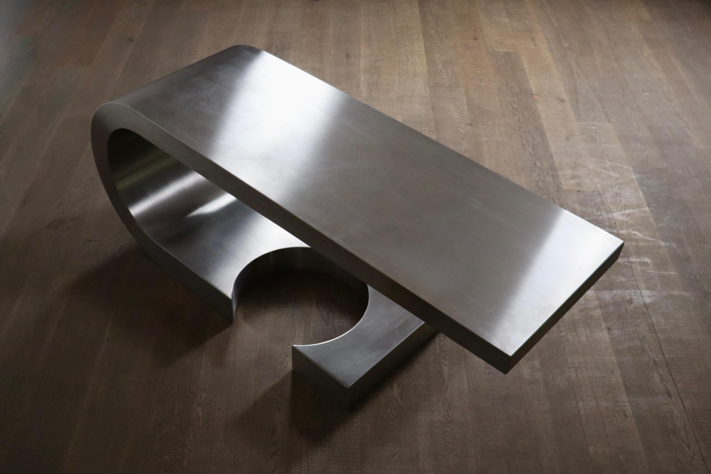 Seltener Marzio Cecchi Stahl-Diapason-Schreibtisch für Studio Most Firenze, 1970er Jahre im Angebot 3
