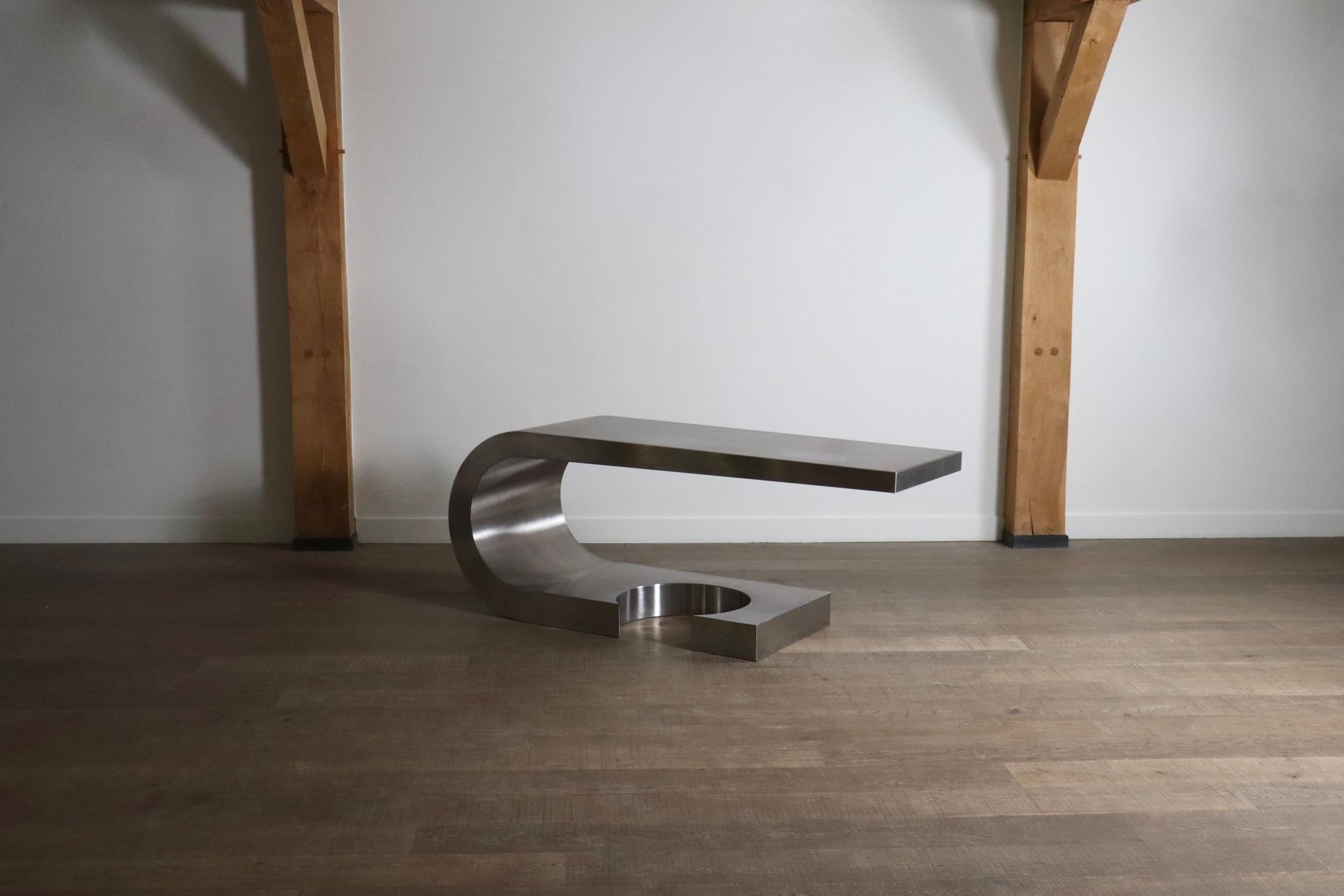 Seltener Marzio Cecchi Stahl-Diapason-Schreibtisch für Studio Most Firenze, 1970er Jahre im Angebot 4