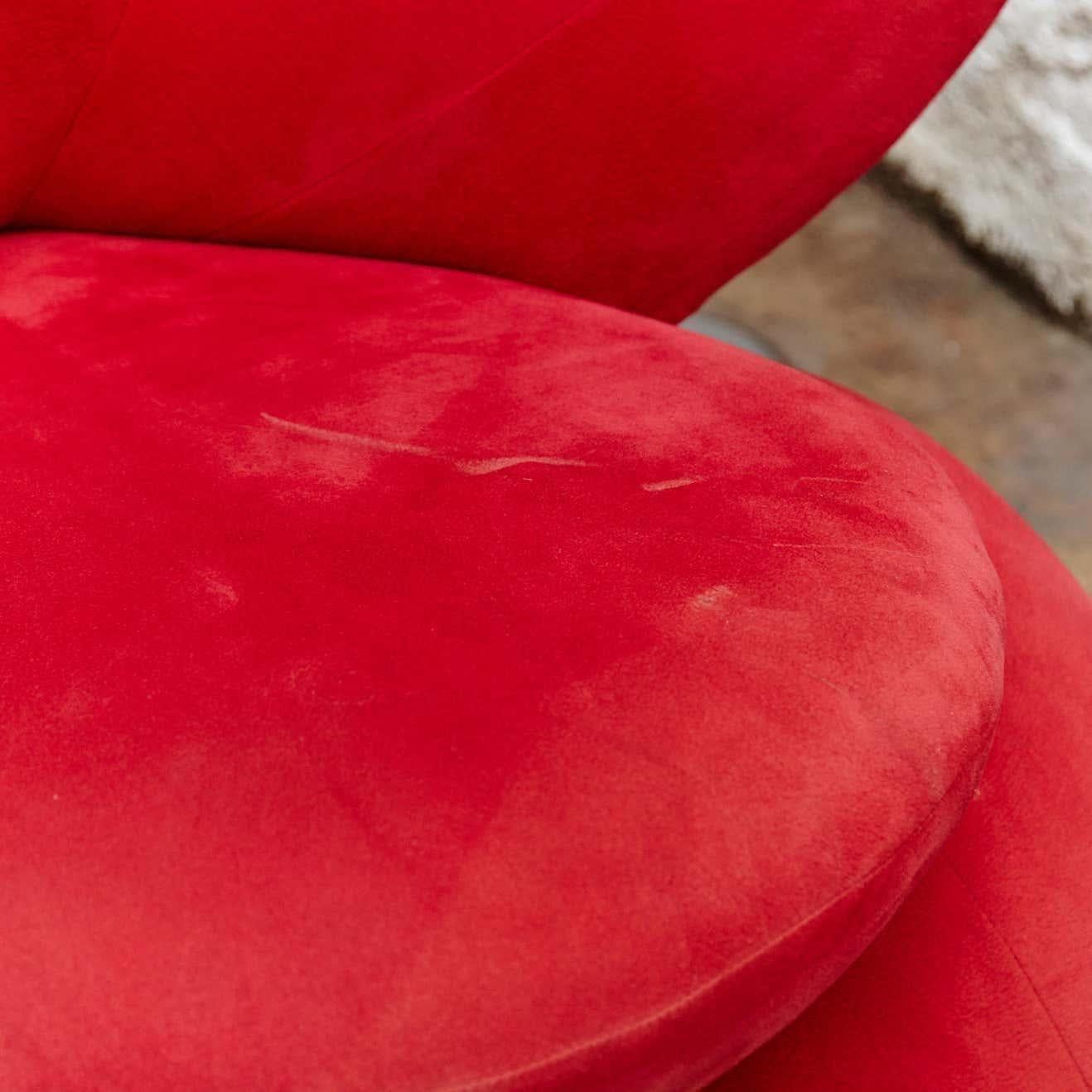 Rare Masanori Umeda Getsuen Lily Red Easy Chair by Edra, circa 1990 1