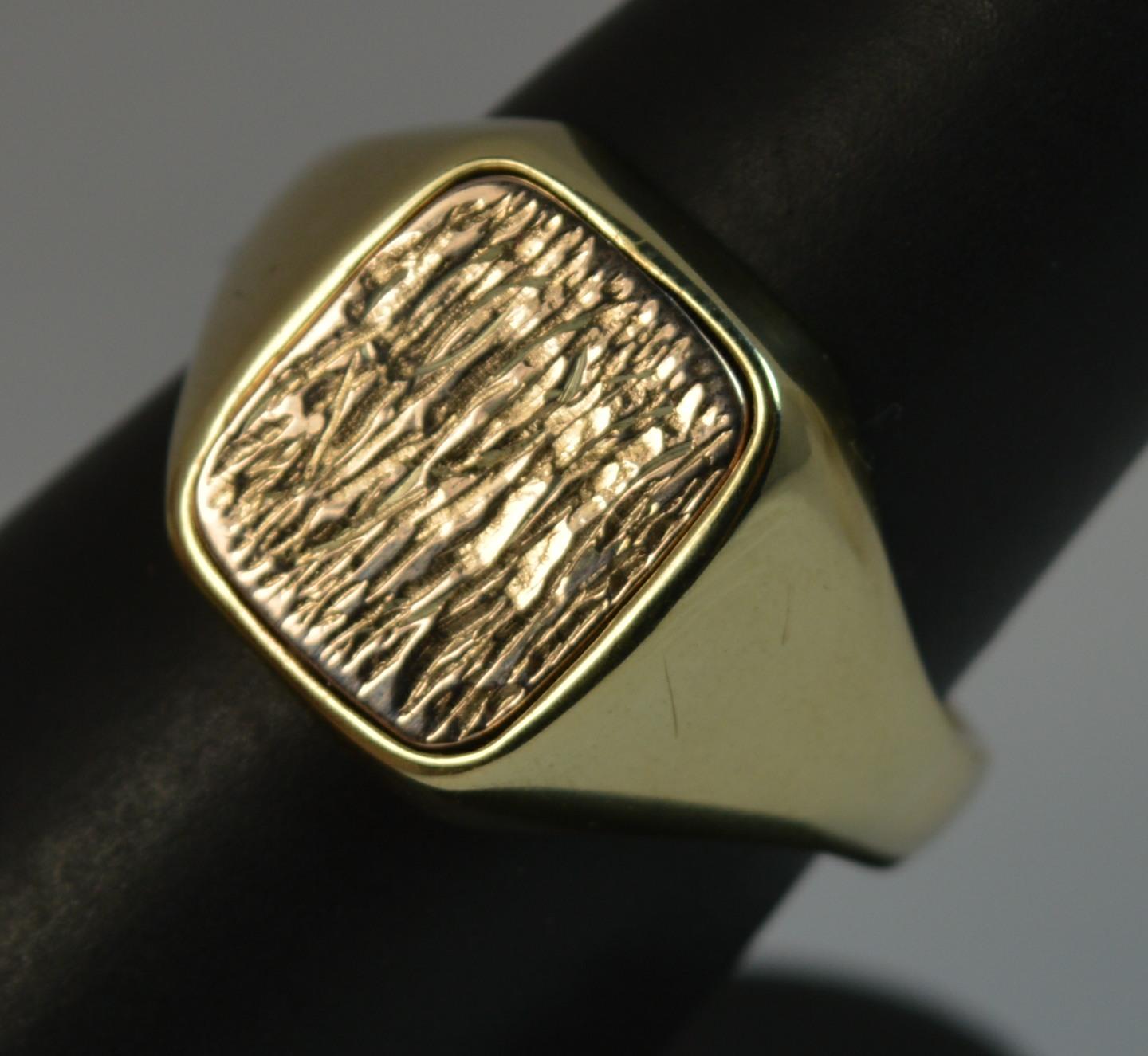 Rare Masonic 9 Carat Gold and Enamel Design Men’s Signet Ring 5