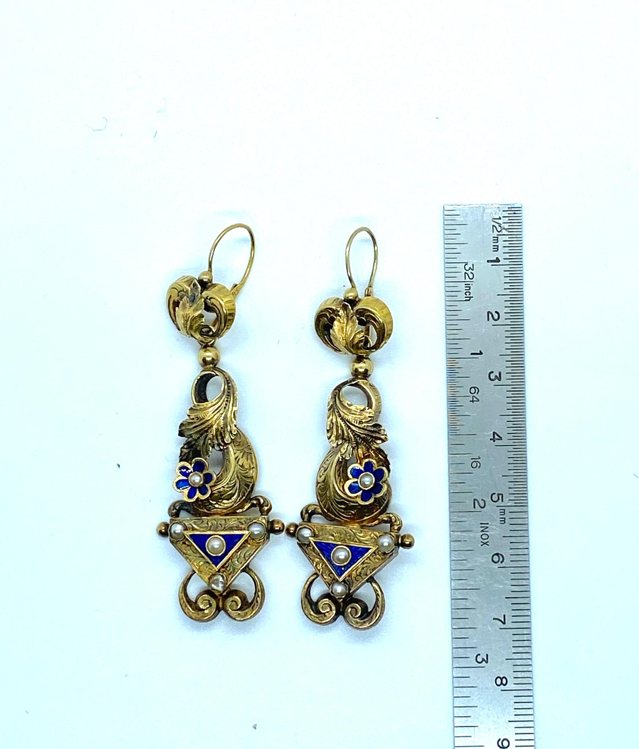 Rare Masonic Pendent Earrings In Excellent Condition In Sežana, SI