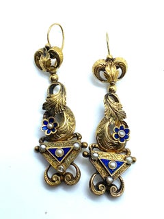 Rare Masonic Pendent Earrings