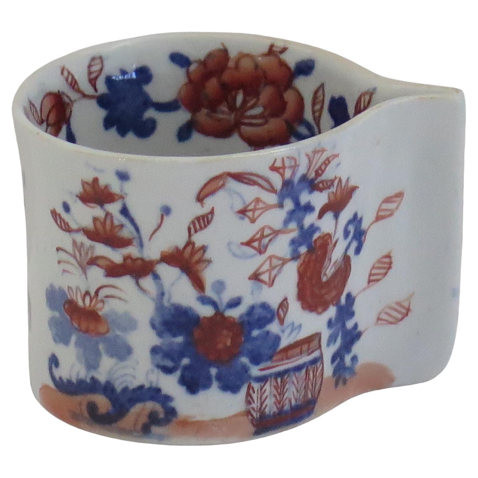 Rara Lata de Café de Mason's Ironstone con Diseño de Cesta Japonesa, hacia 1890