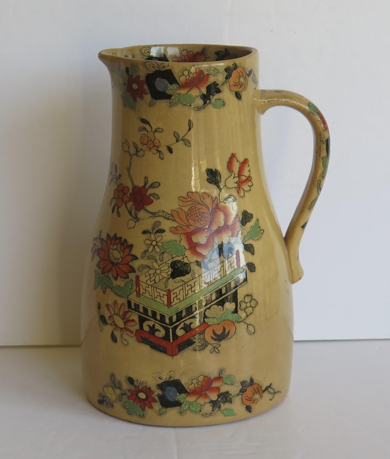 Rare Mason's Ironstone Graduated Set of 4 Jugs or Pitchers Flower Box Ptn C 1840 In Good Condition In Lincoln, Lincolnshire