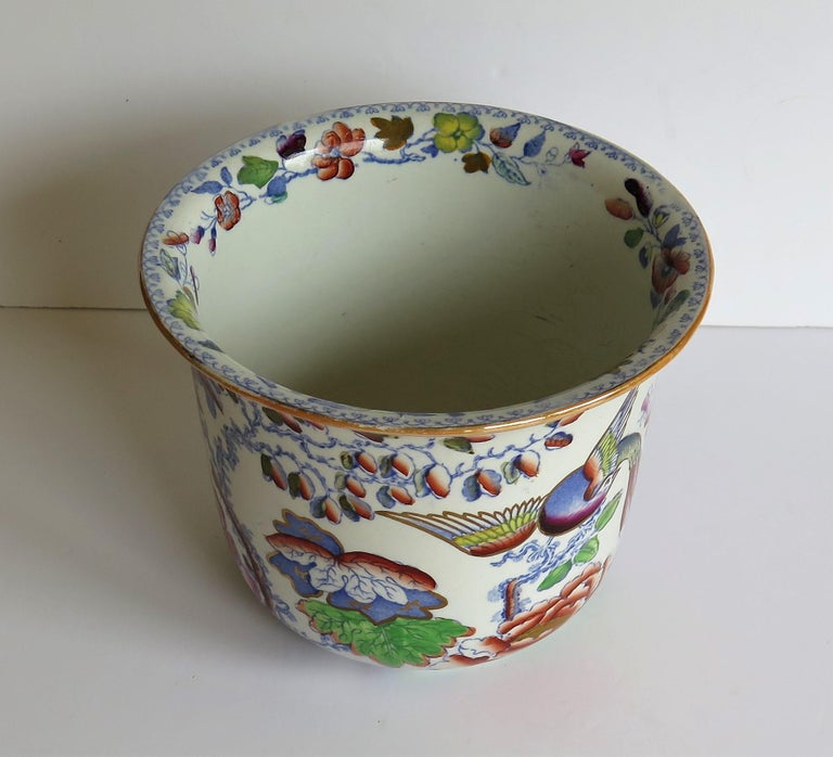 Rare Mason's Ironstone Jardinière or Planter in Flying Bird Pattern