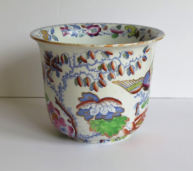 Rare Mason's Ironstone Jardinière or Planter in Flying Bird Pattern