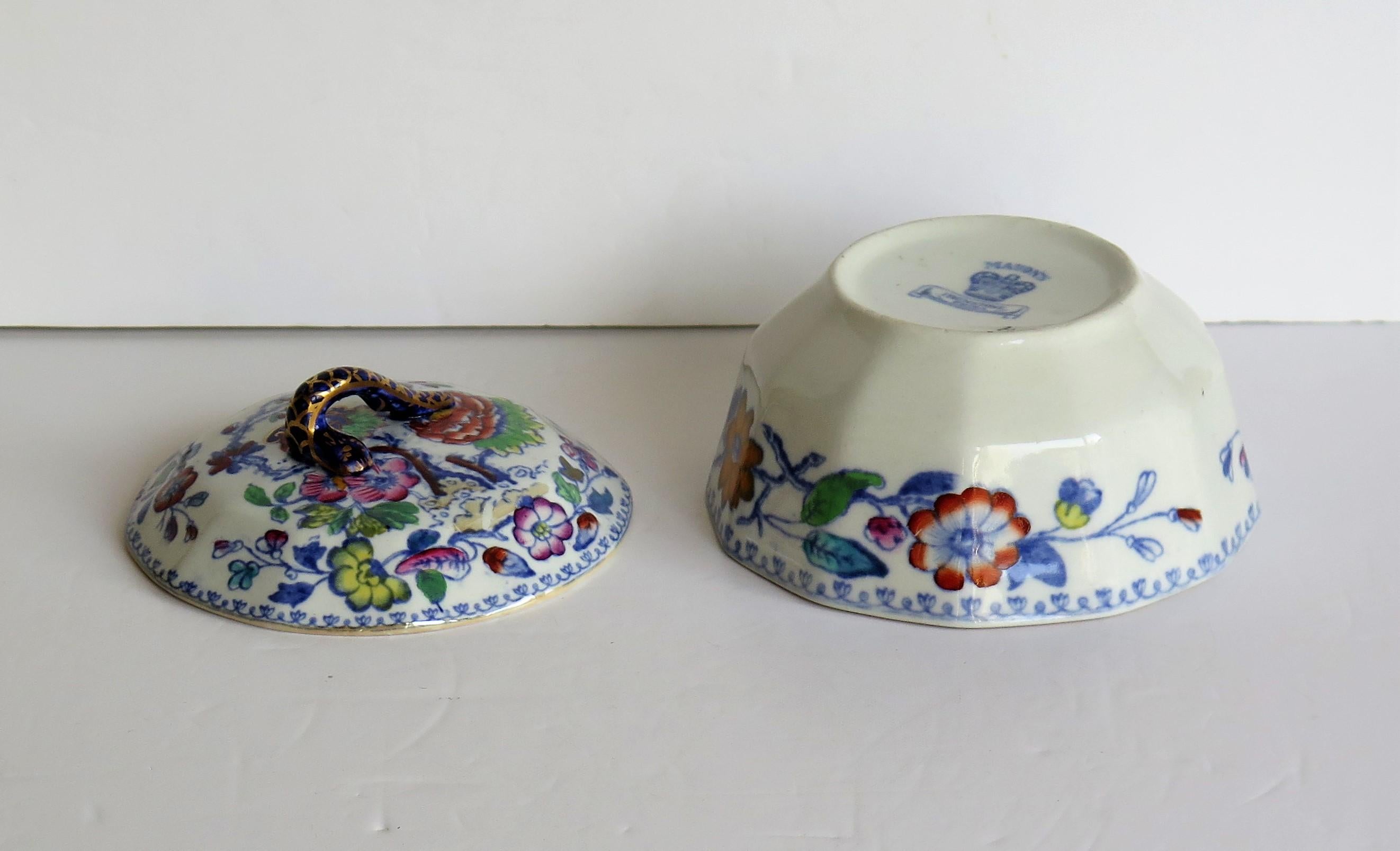 Mason's Ironstone Lidded Dish or Bowl in Flying Bird Pattern, circa 1890 For Sale 5
