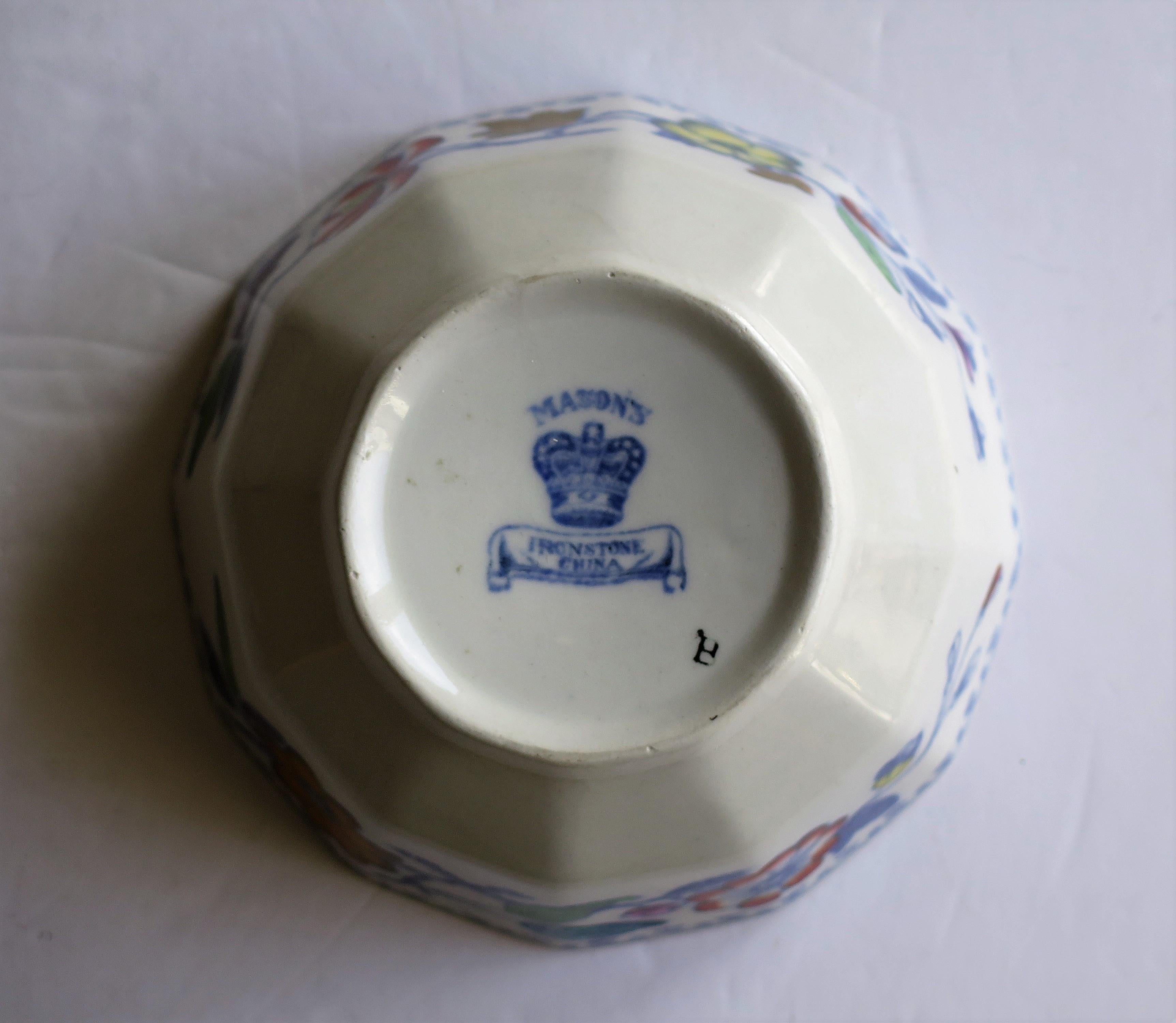 Mason's Ironstone Lidded Dish or Bowl in Flying Bird Pattern, circa 1890 For Sale 8