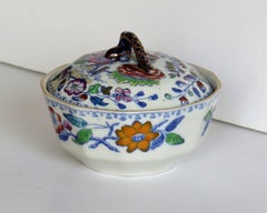 Mason's Ironstone Lidded Dish or Bowl in Flying Bird Pattern, circa 1890