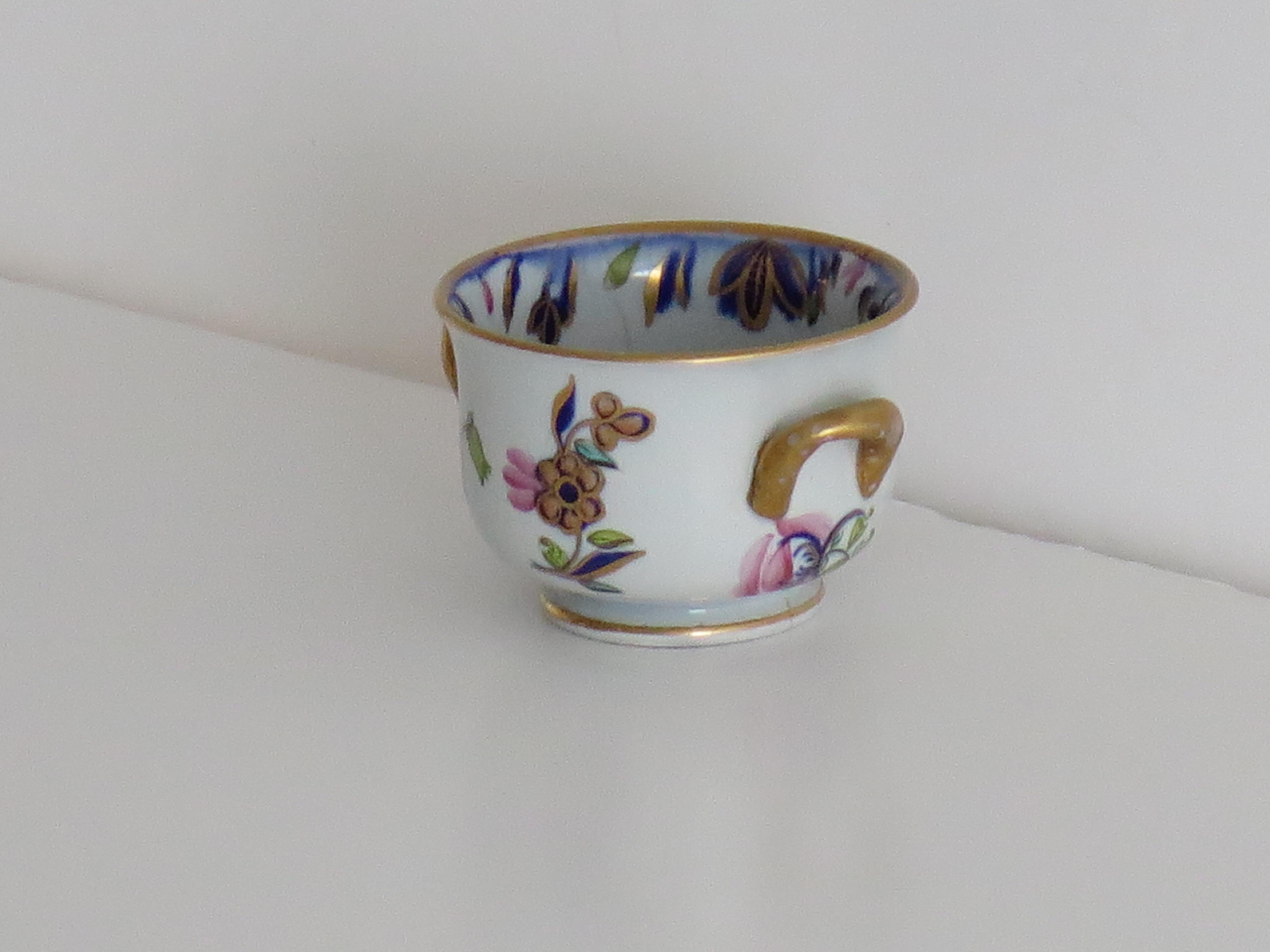 Raro cuenco en miniatura de Mason's Ironstone todo pintado a mano Patrón, circa 1820 Piedra de hierro en venta