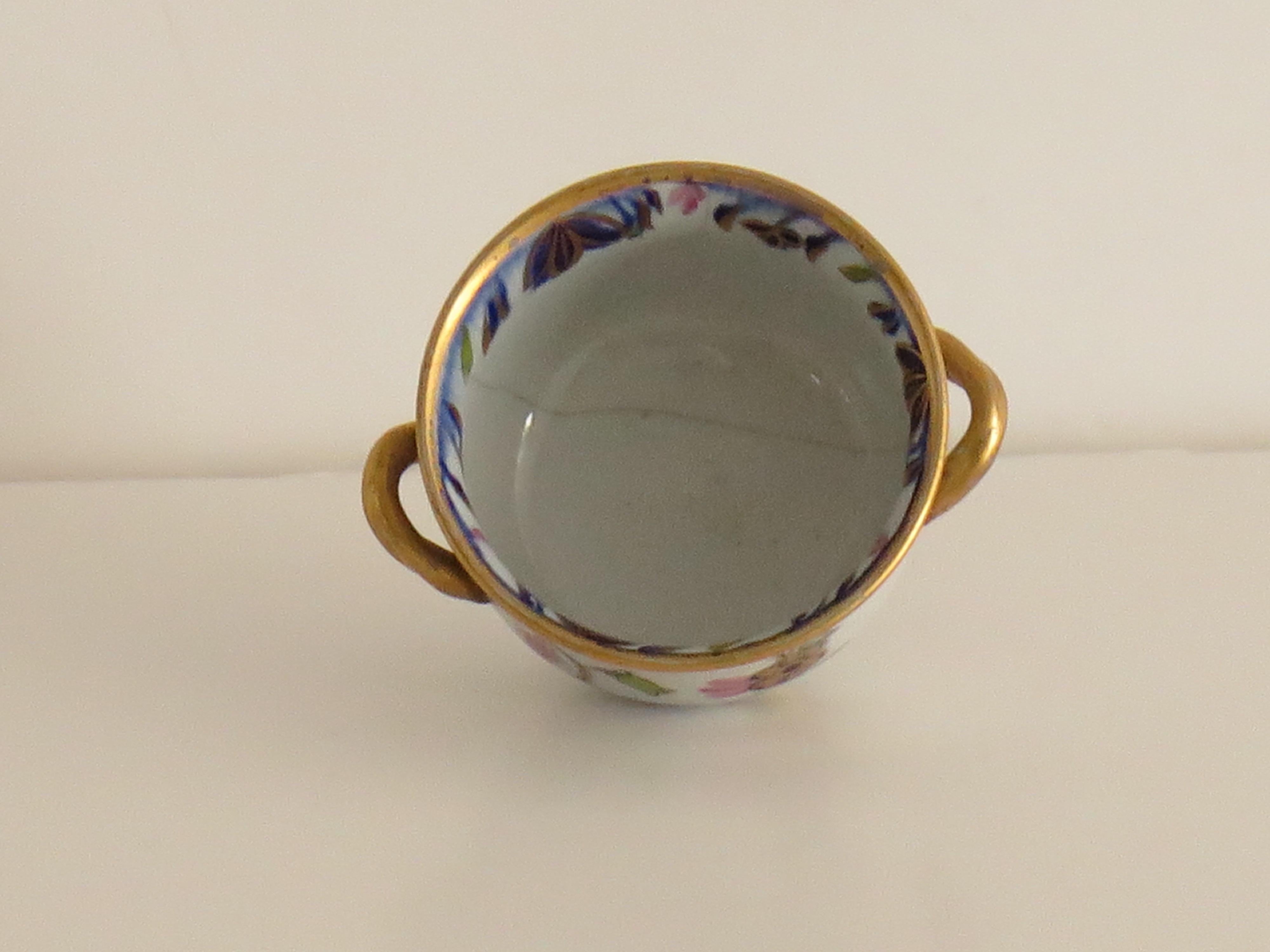 Raro cuenco en miniatura de Mason's Ironstone todo pintado a mano Patrón, circa 1820 en venta 1