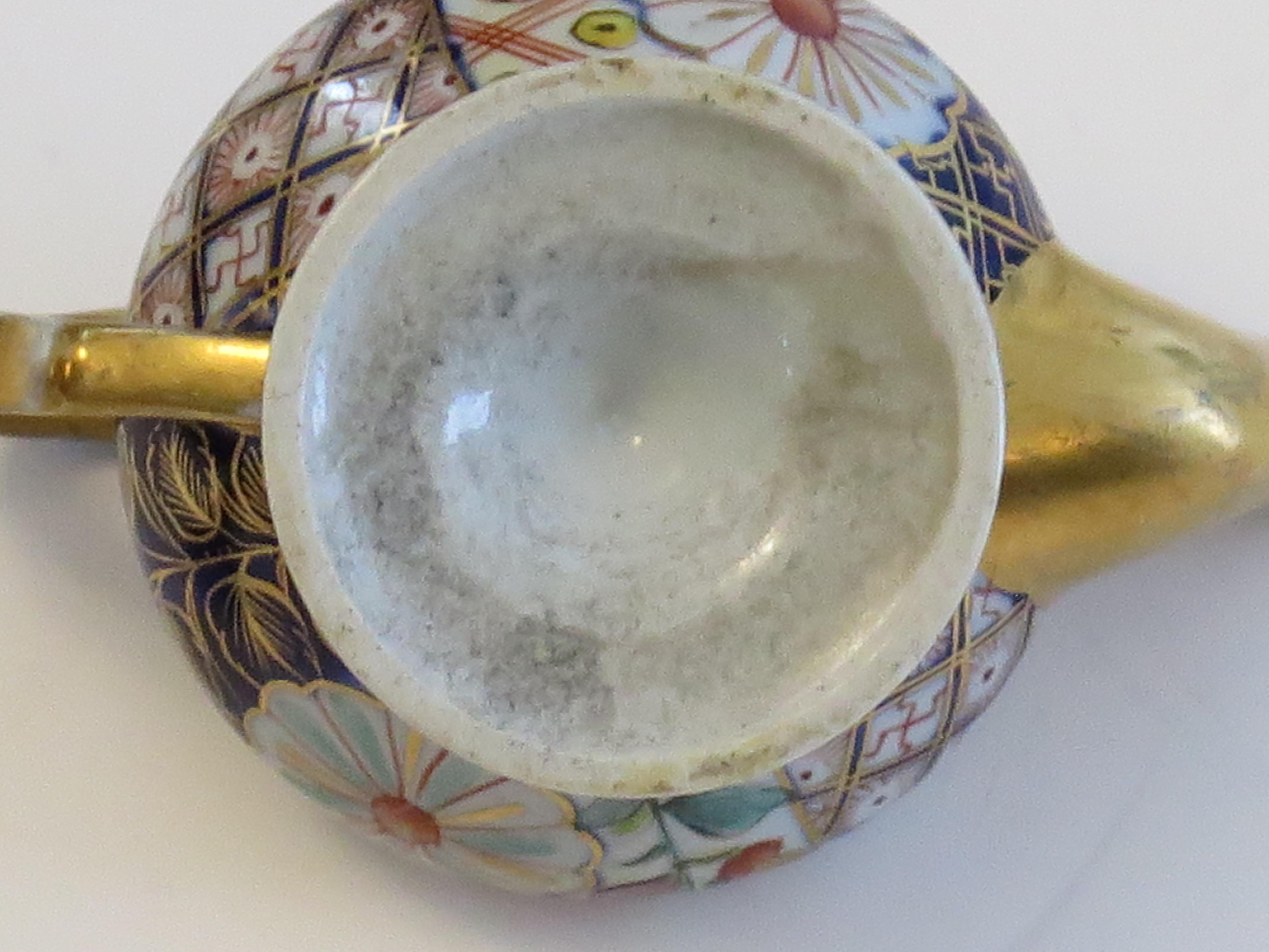 Rare Mason's Ironstone Miniature Teapot in Plaid Japan rare Pattern, circa 1820 For Sale 10